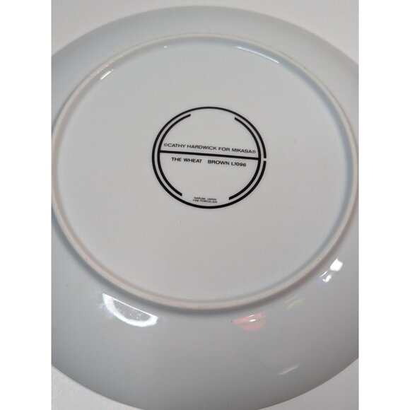 1970s Mikasa Cathy Hardwick Wheat Brown Cup, Saucer and Dinner Plate, RARE Find - Picture 8 of 9